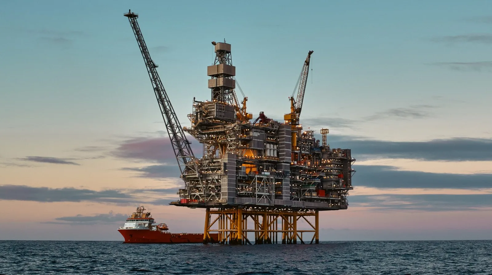 Offshore Oil Platform — Sunset