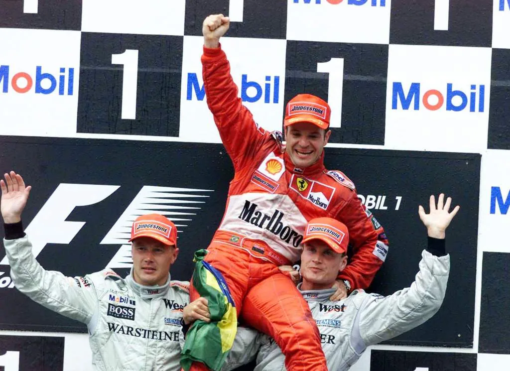 Barrichello — Brazilian Flag Podium