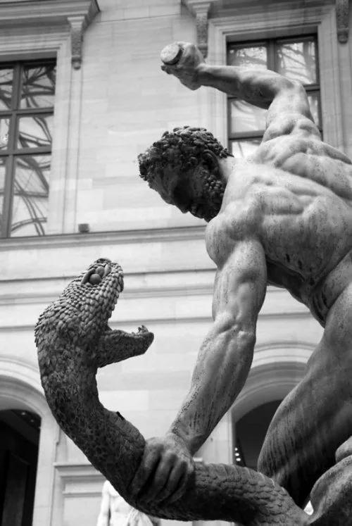 Hercules Fighting the Serpent — Louvre