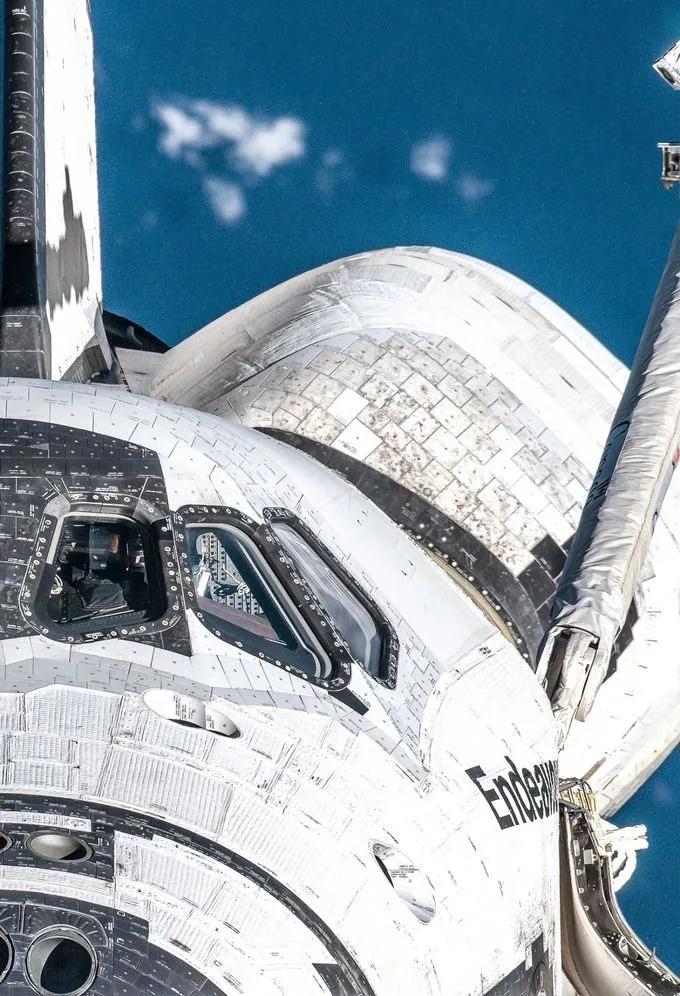 Space Shuttle Endeavour from the ISS
