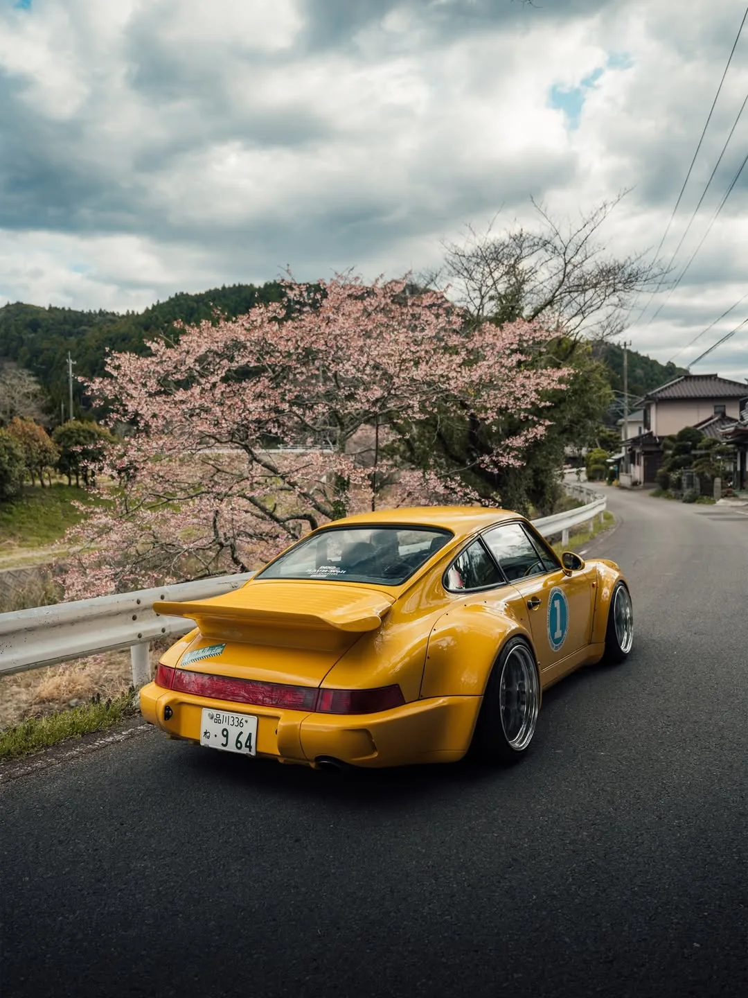 RWB Porsche and Cherry Blossoms
