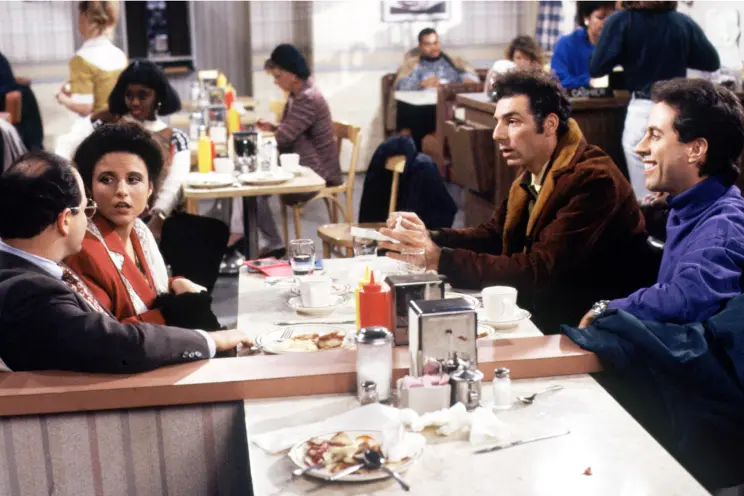 Seinfeld Gang at Monk's Cafe