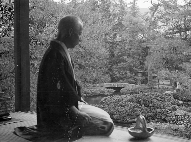 Japanese Monk — Garden Meditation